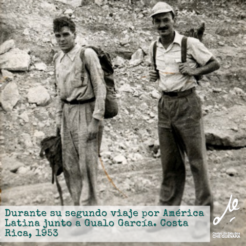 Durante su segundo viaje por América Latina junto a Gualo García. Costa Rica, 1953