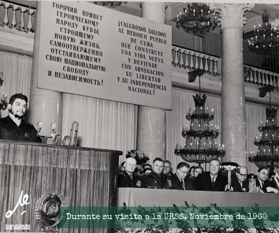 Durante su visita a la URSS. Noviembre de 1960